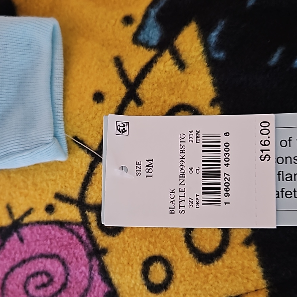 Disney Nightmare Before Christmas Blanket Sleeper with Cap - Picture 6 of 6